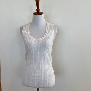 Missoni collection white knit tank top